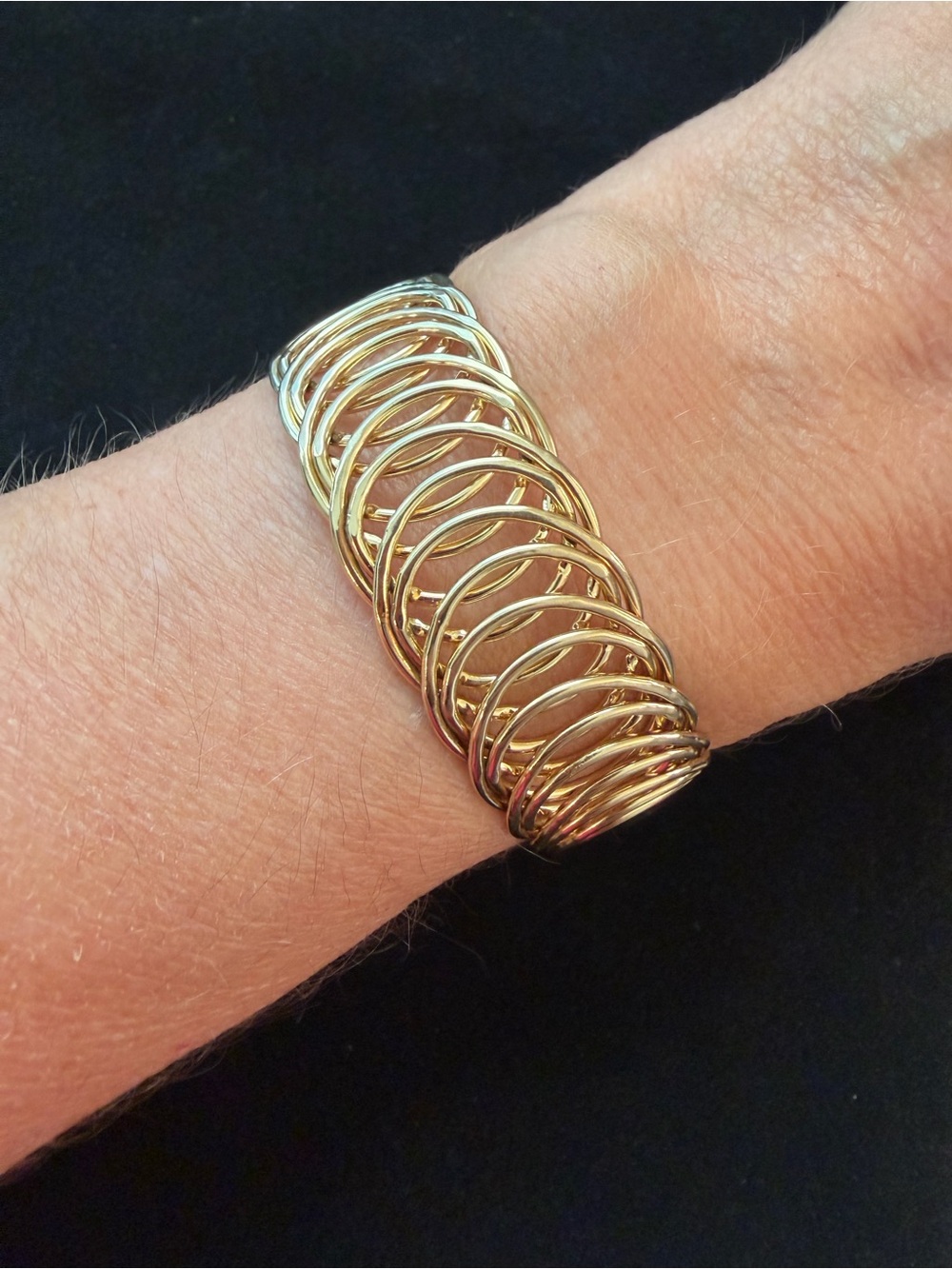 Plunder Gold-Tone Spiral Coil Stretch Bracelet